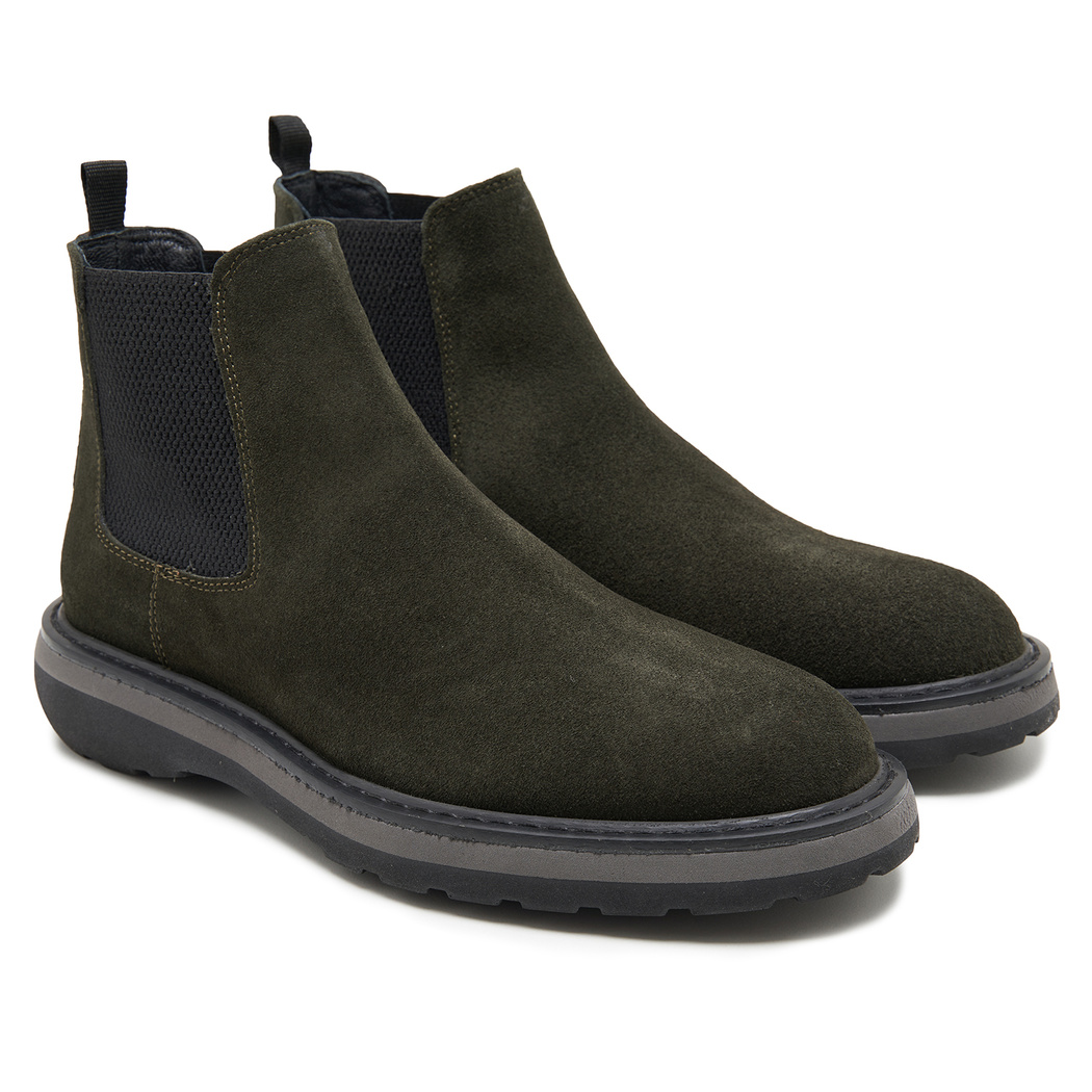 Tina Haki Erkek Yandan Lastikli Süet Deri Chelsea Bot 