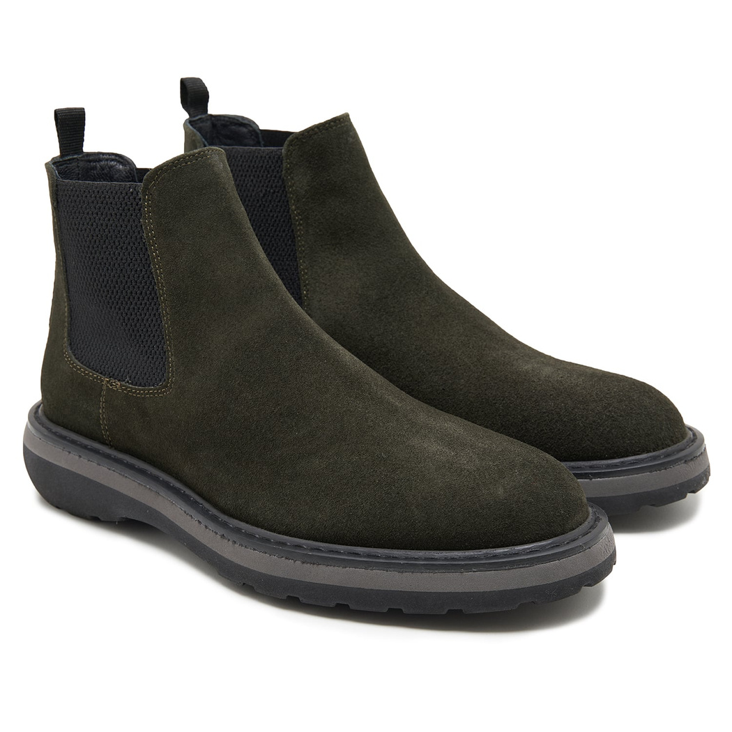 Tina Haki Erkek Yandan Lastikli Süet Deri Chelsea Bot 