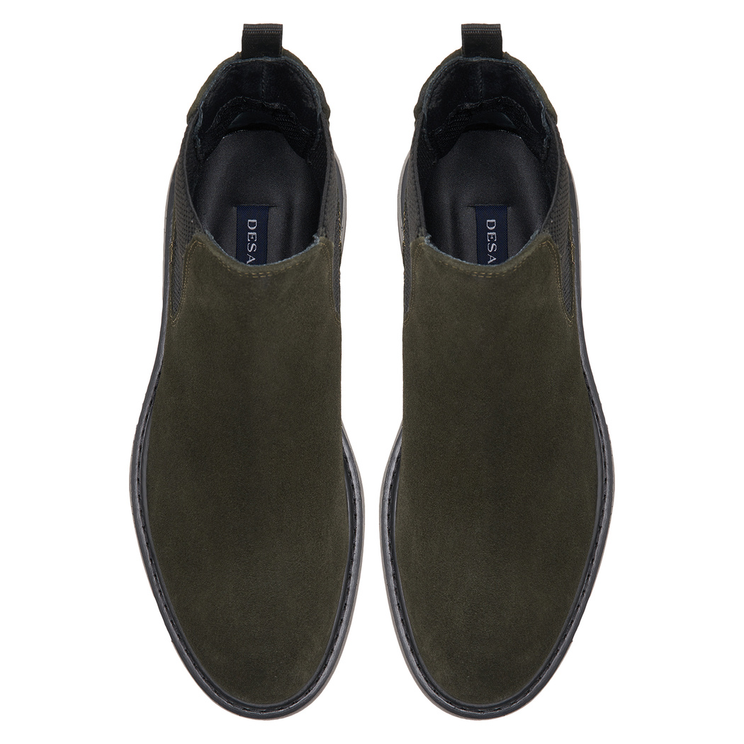 Tina Haki Erkek Yandan Lastikli Süet Deri Chelsea Bot 