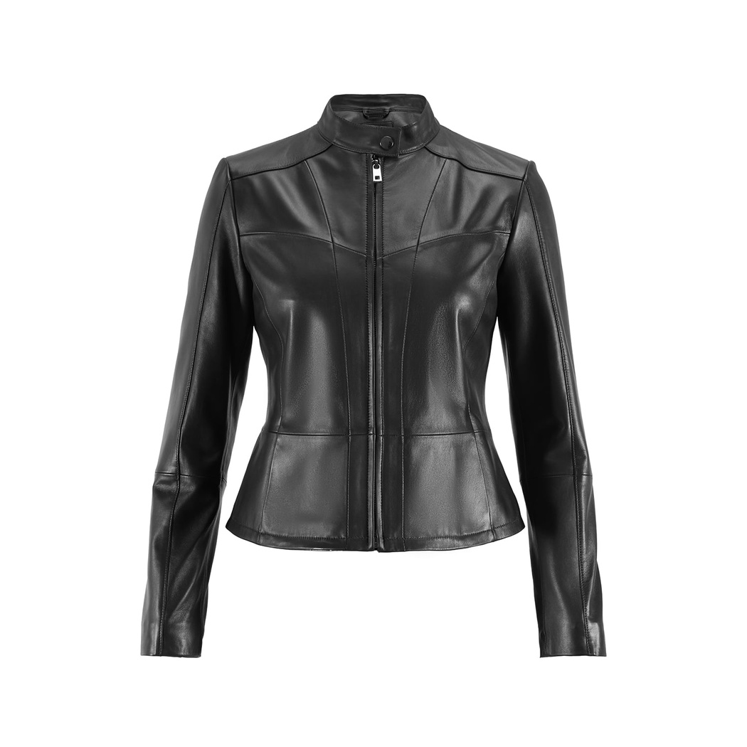 Tionar Siyah Kadın Deri Ceket