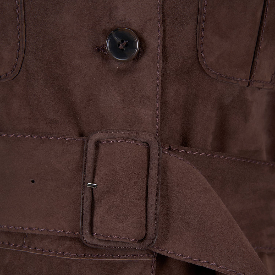 Tiora Kahve Kadın Süet Ceket