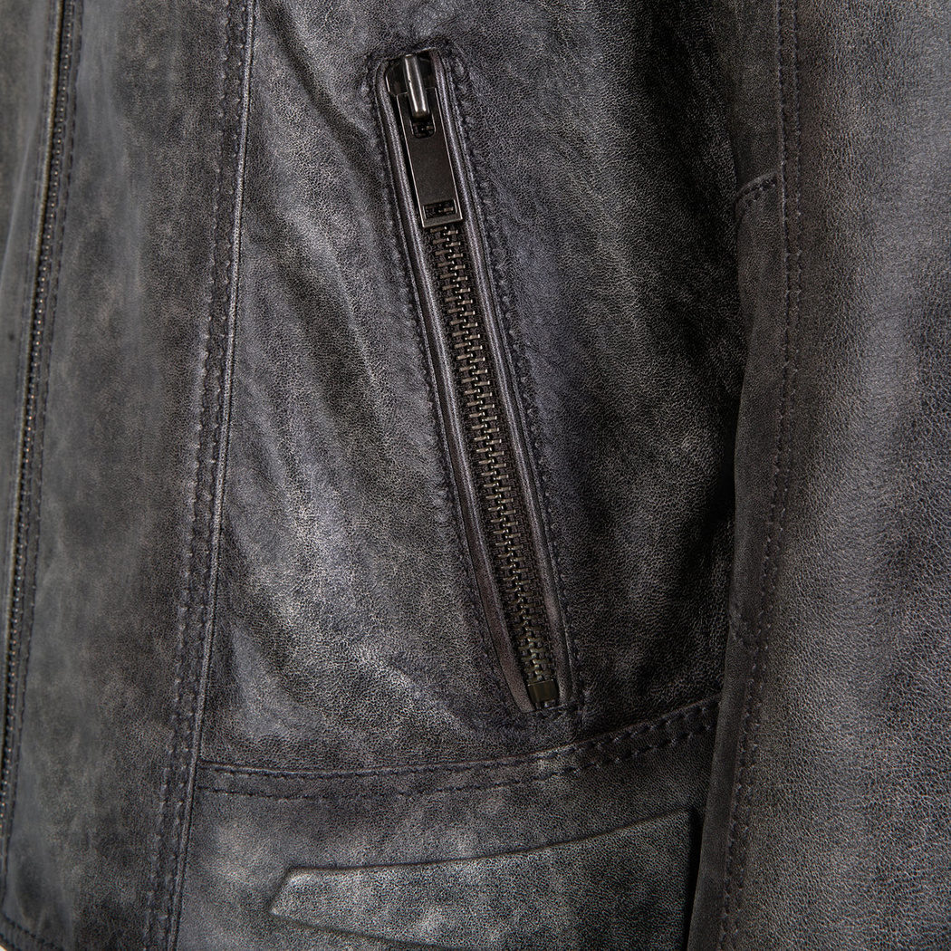 Tirona Gri Erkek Deri Mont