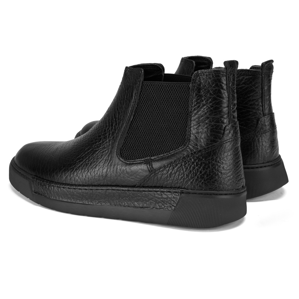 Trevin Siyah Erkek Lastikli Deri Chelsea Bot