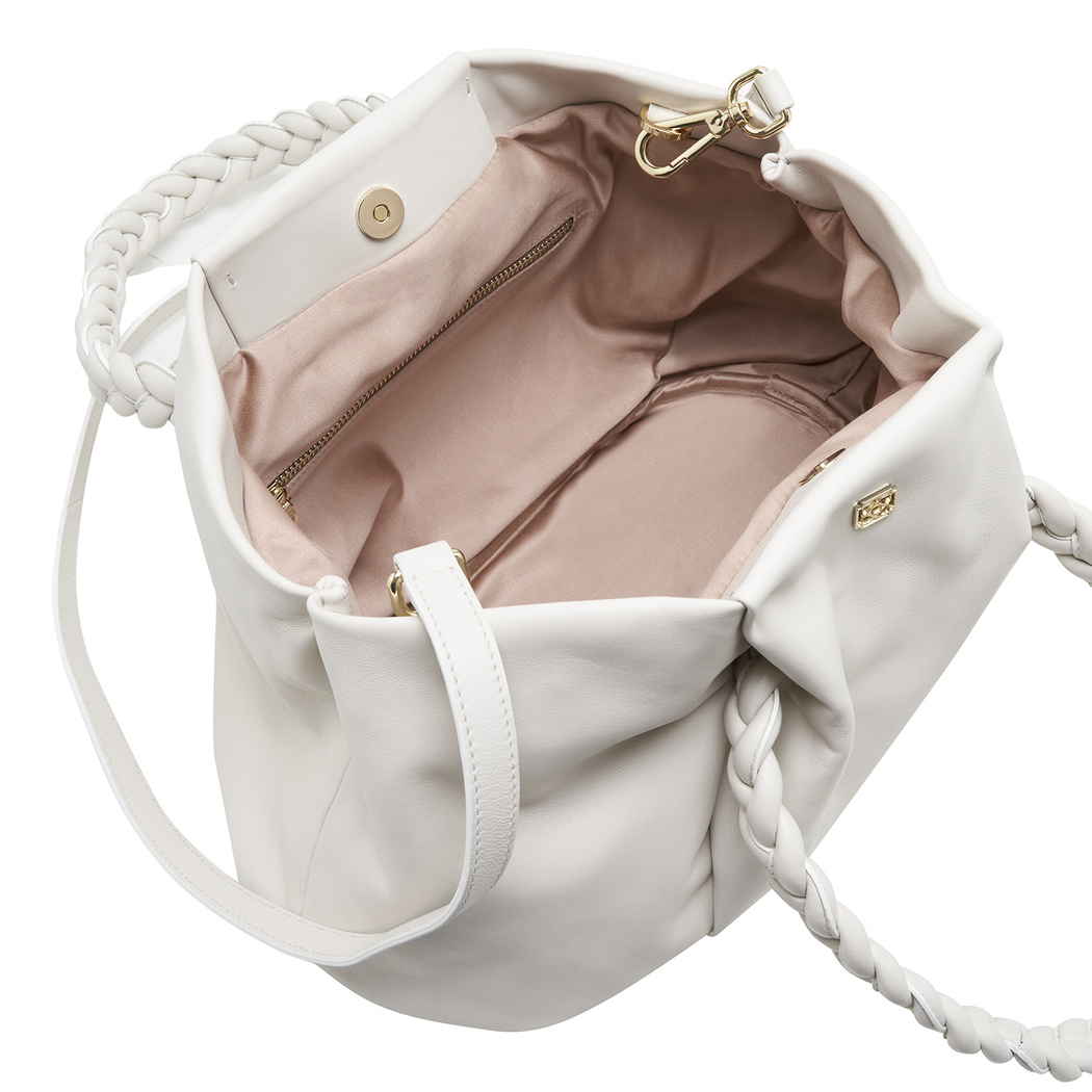 Tulip Beyaz Kadın Deri Omuz Askılı Çanta