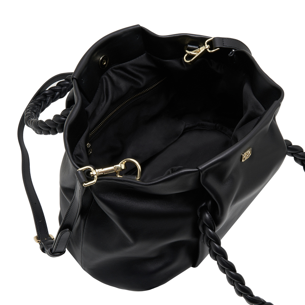 Tulip Siyah Kadın Deri Omuz Askılı Çanta