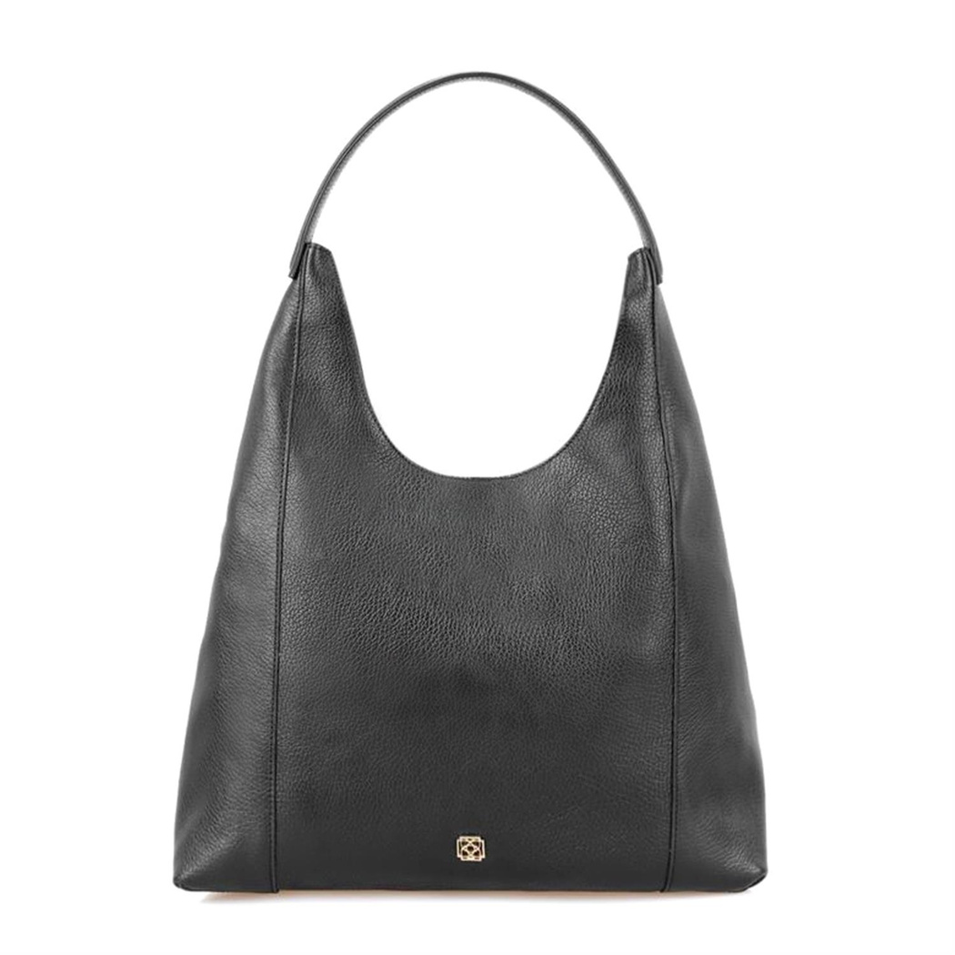 Tulipko Siyah Kadın Deri Omuz Çantası