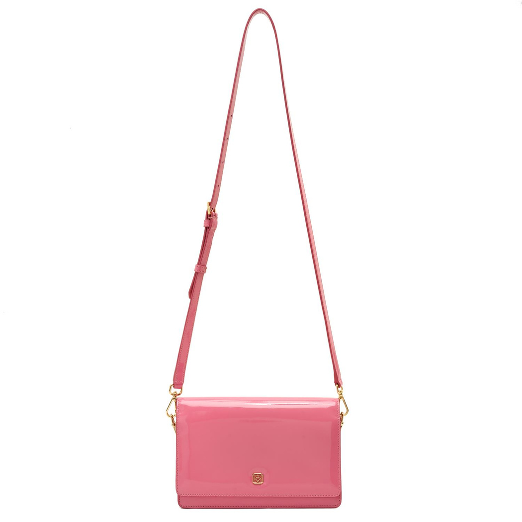 Valeria Pembe Kadın Deri Omuz Çantası