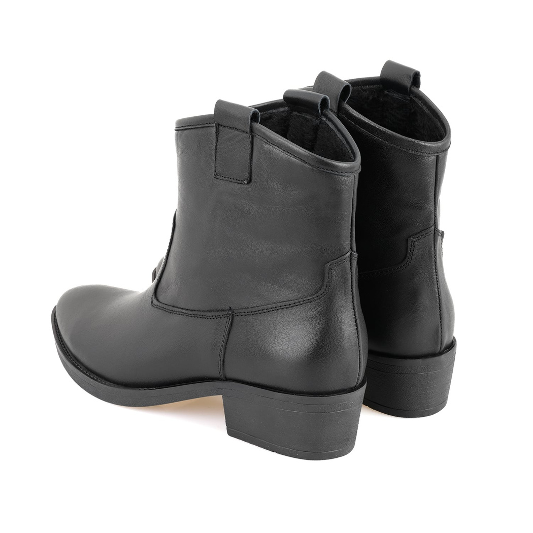 Vaveyla Siyah Kadın Deri Bot