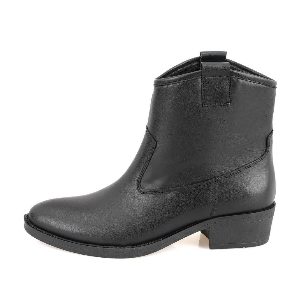 Vaveyla Siyah Kadın Deri Bot