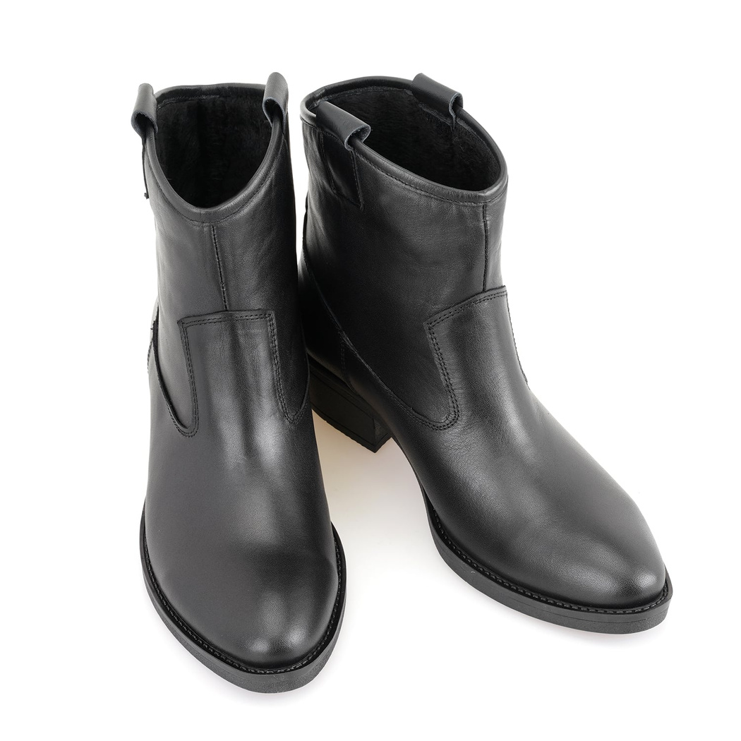 Vaveyla Siyah Kadın Deri Bot