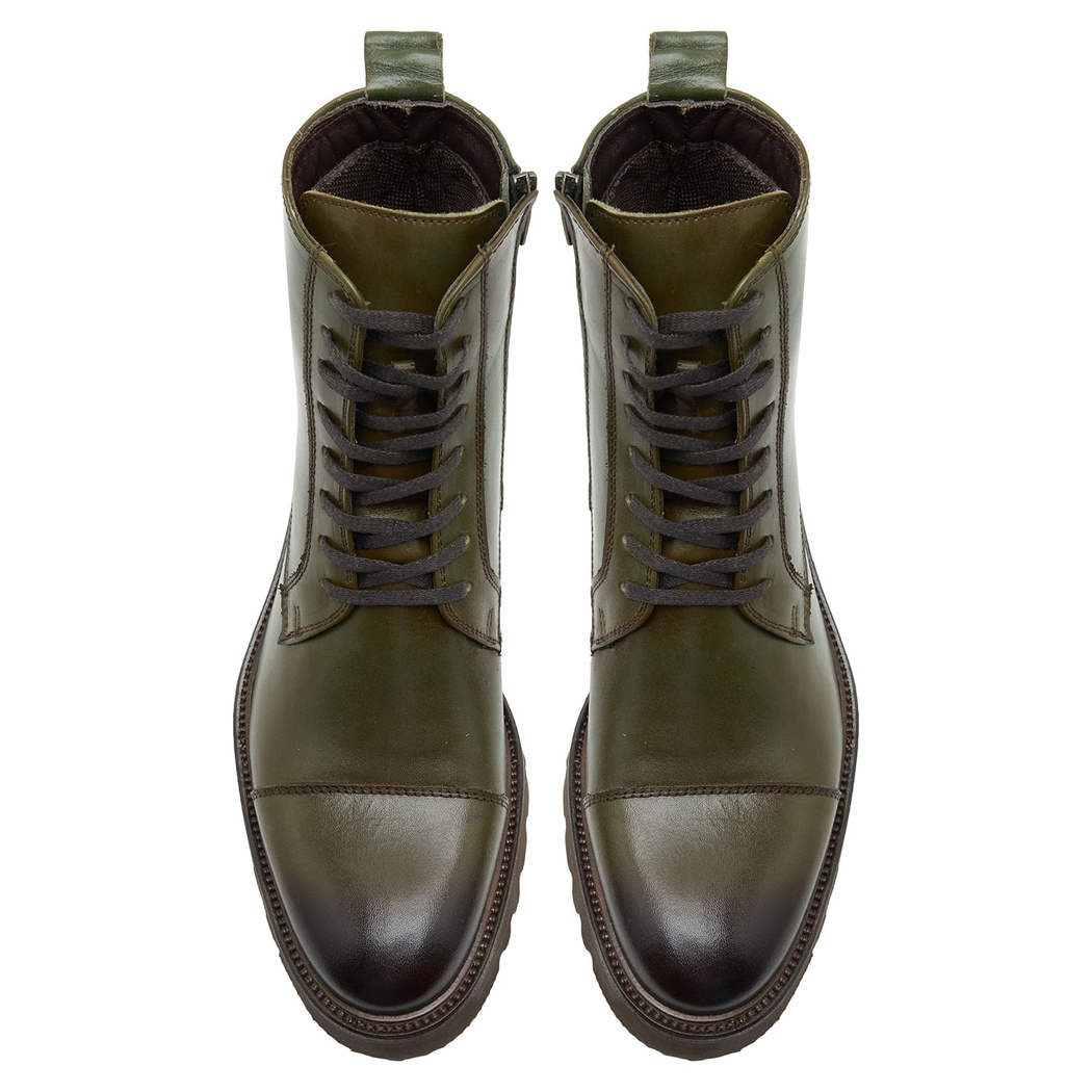 Vena Yeşil Erkek Deri Bot