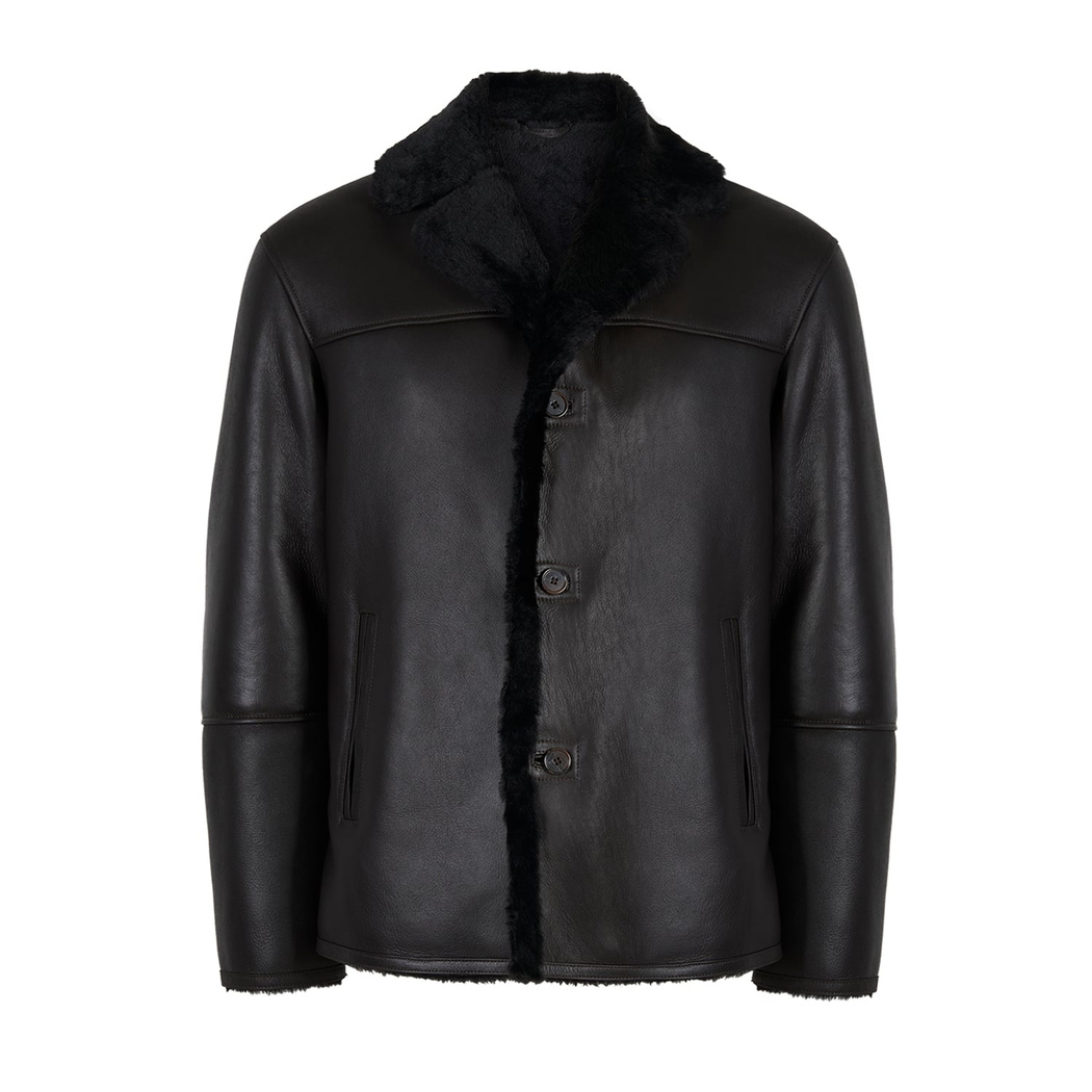 Viony Koyu Kahve Erkek Kürk Ceket