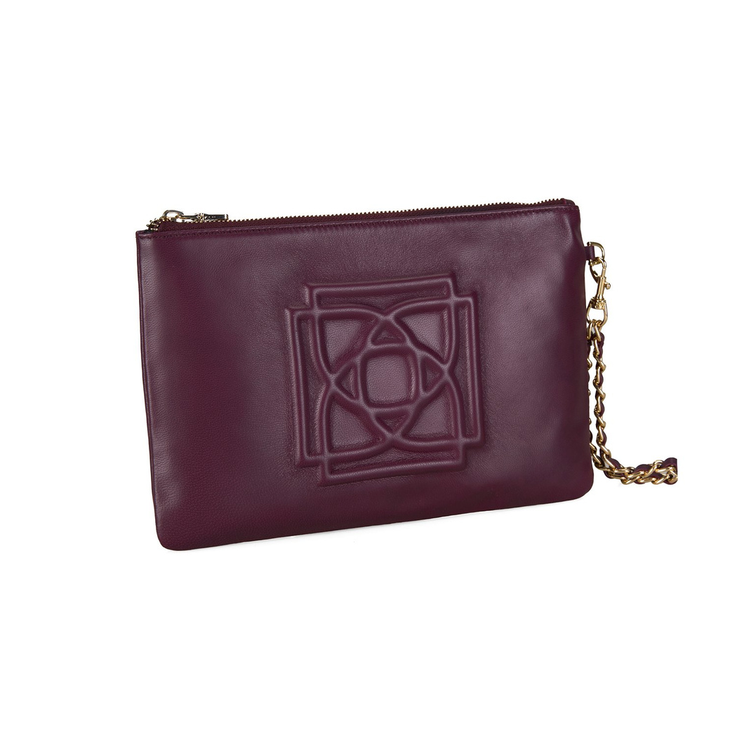 Vionya Bordo Kadın Deri El Çantası