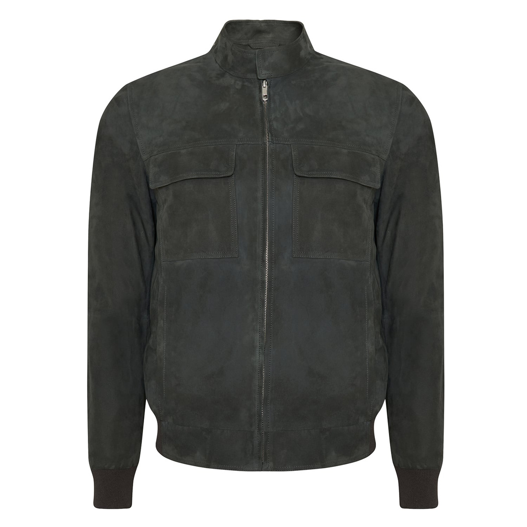 Vitale Erkek Süet Bomber Deri Ceket