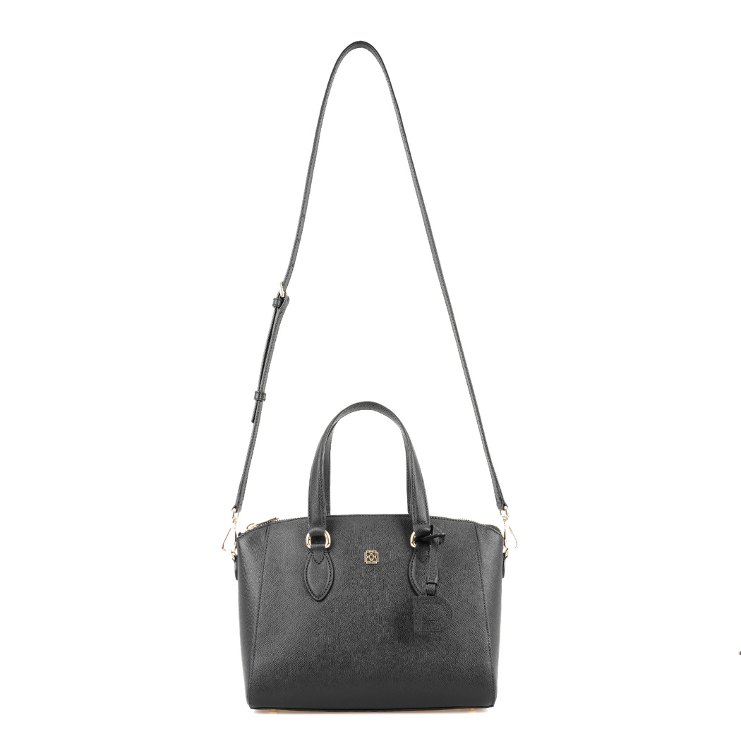 Vitelio Siyah Kadın Deri El Çantası