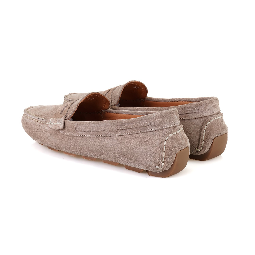 Vizon Kadın Süet Deri Loafer