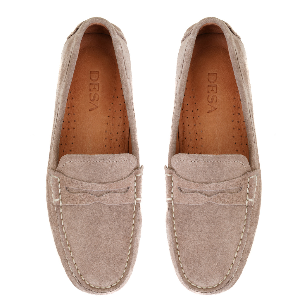 Vizon Kadın Süet Deri Loafer