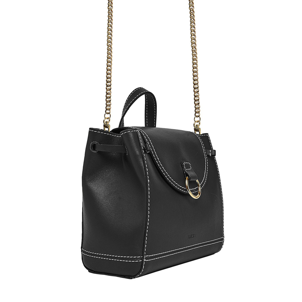 Voleta Kadın Zincir Detaylı Deri Omuz Çantası