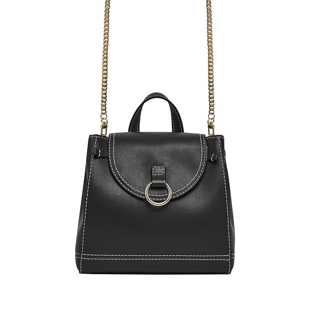 Voleta Kadın Zincir Detaylı Deri Omuz Çantası