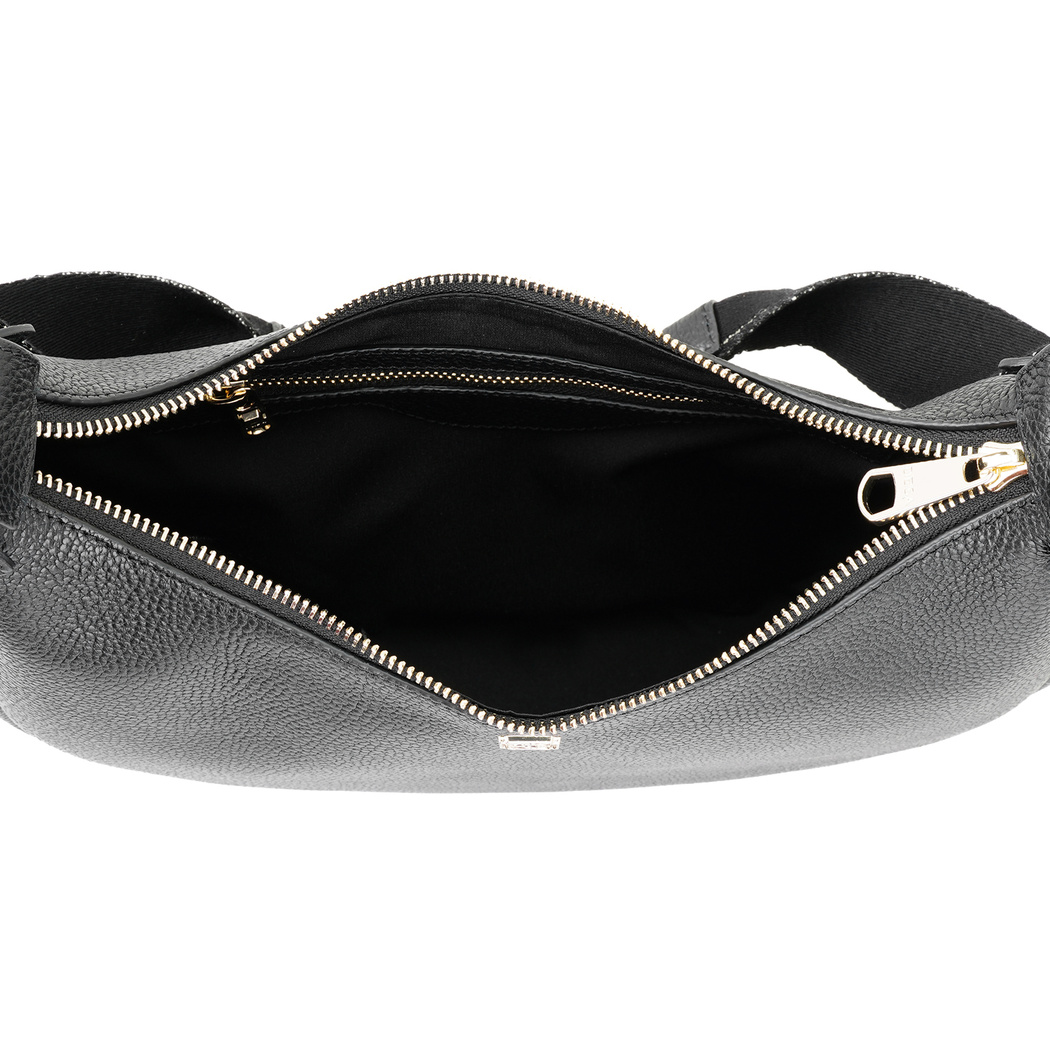 xxx Petunie Siyah Kadın Desa Logo Askılı Deri Omuz Çantası