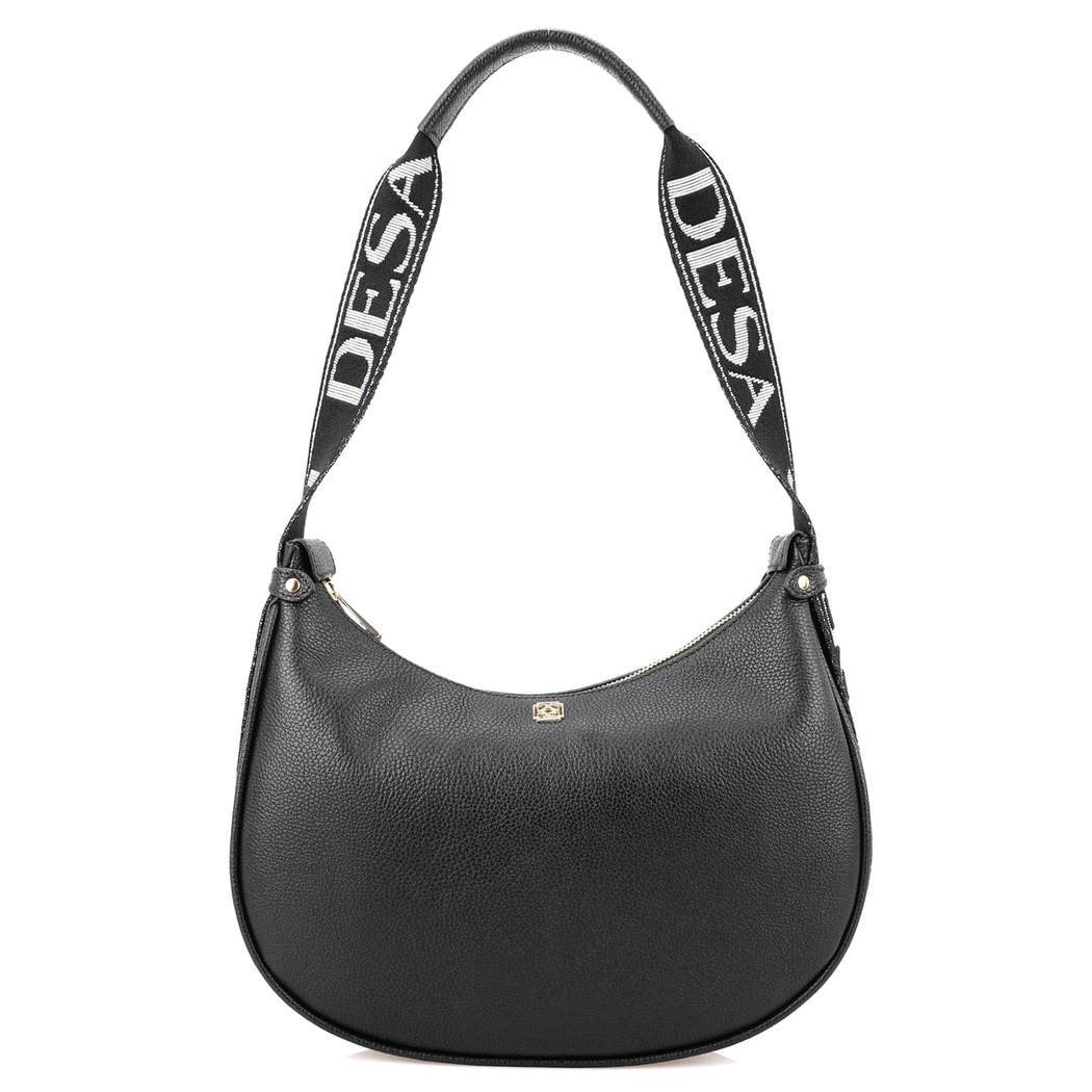 xxx Petunie Siyah Kadın Desa Logo Askılı Deri Omuz Çantası