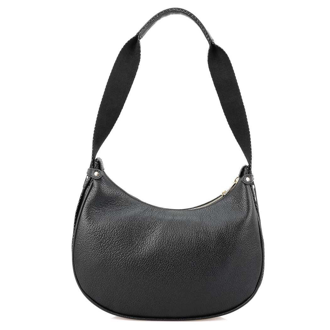 xxx Petunie Siyah Kadın Desa Logo Askılı Deri Omuz Çantası