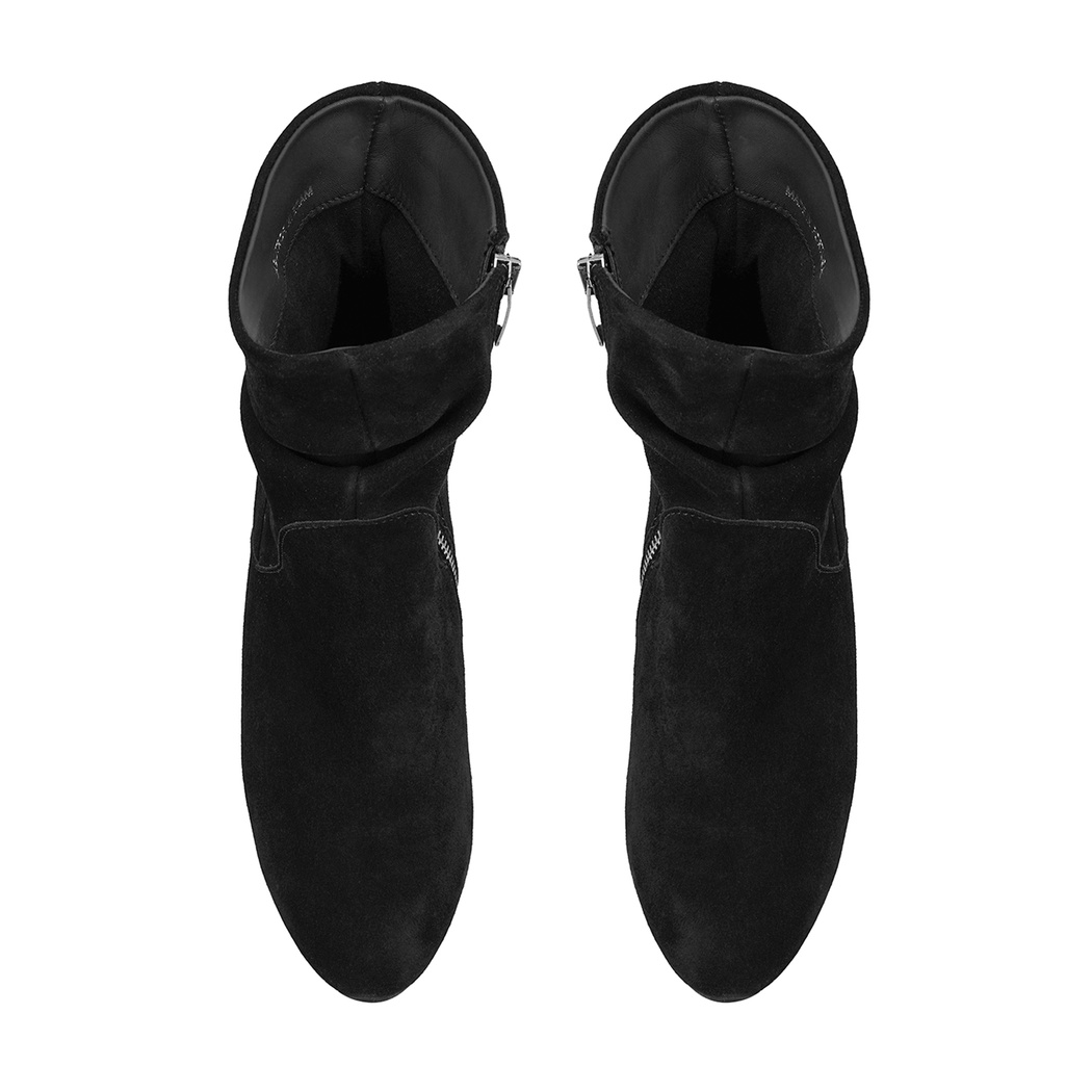 XXXBelen Siyah Kadın DesaComfort Fermuarlı Topuklu Deri Bot