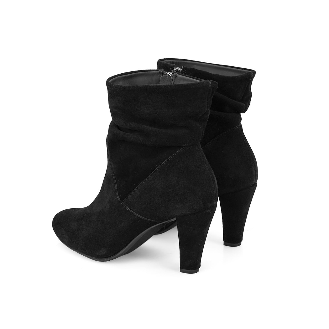 XXXBelen Siyah Kadın DesaComfort Fermuarlı Topuklu Deri Bot