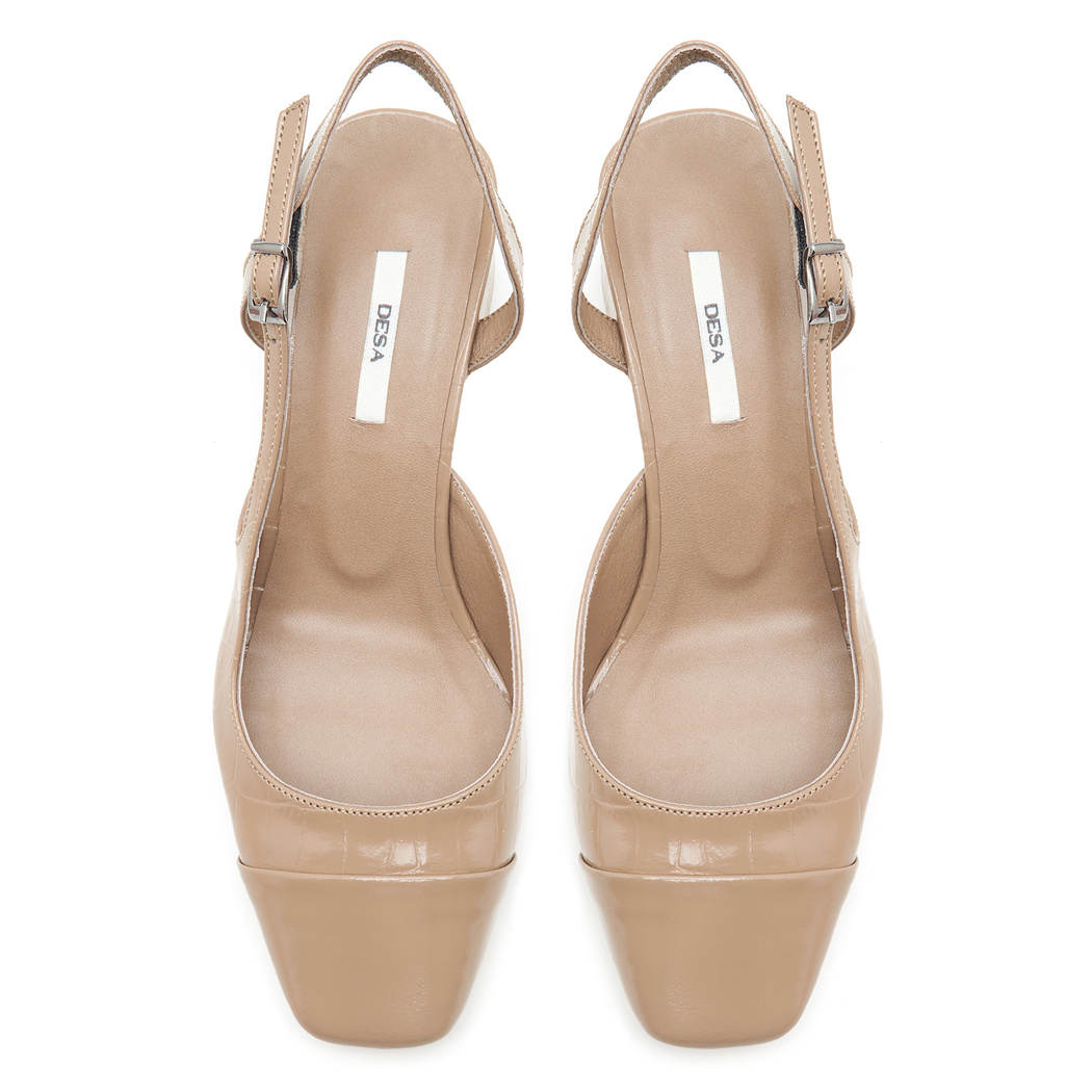 XXXCarmel Krem Kadın Rugan Deri Klasik Ayakkabı