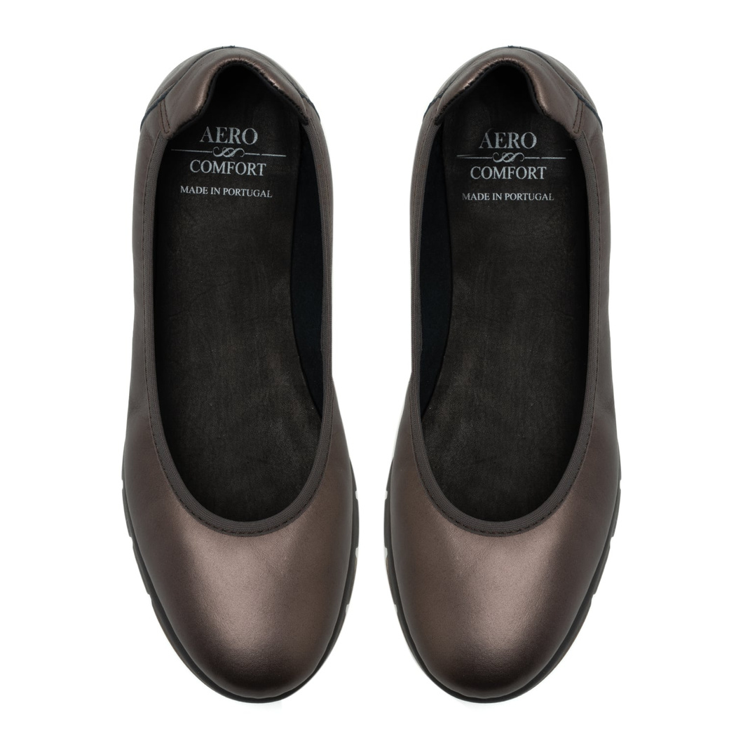 XXXKadın Gümüş Deri DesaComfort Ayakkabı