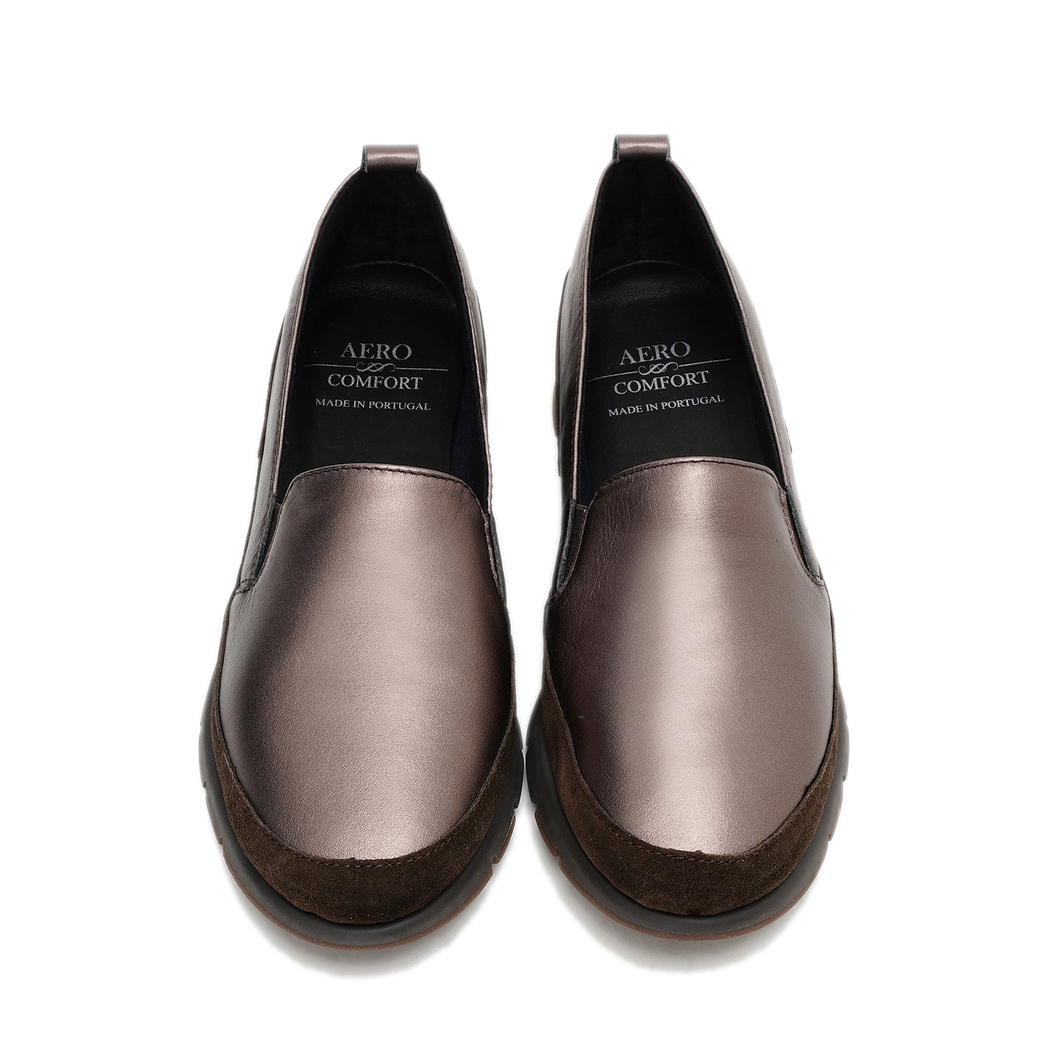 XXXKadın Gümüş Deri DesaComfort Ayakkabı