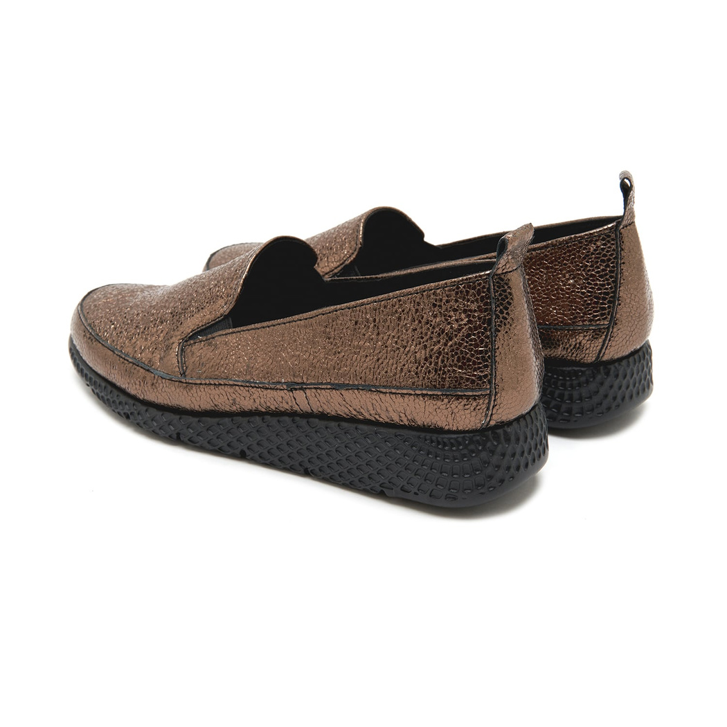 XXXKadın Metalik Vizon Deri Günlük Comfort Ayakkabı