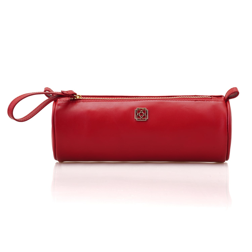 XXXKırmızı Napa Kalemlik/Makyaj/Tıraş Çantası