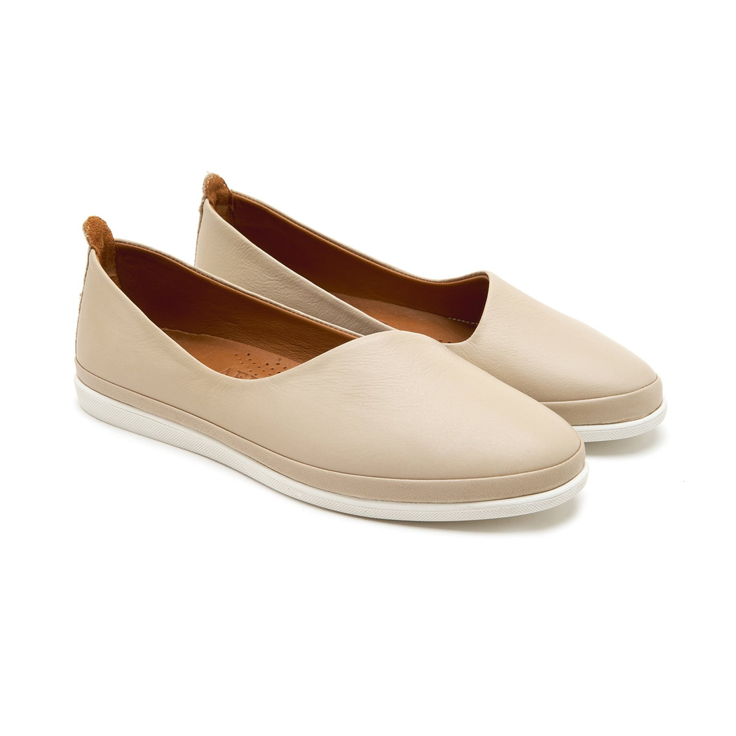 XXXRico DesaComfort Bej Kadın Deri Babet