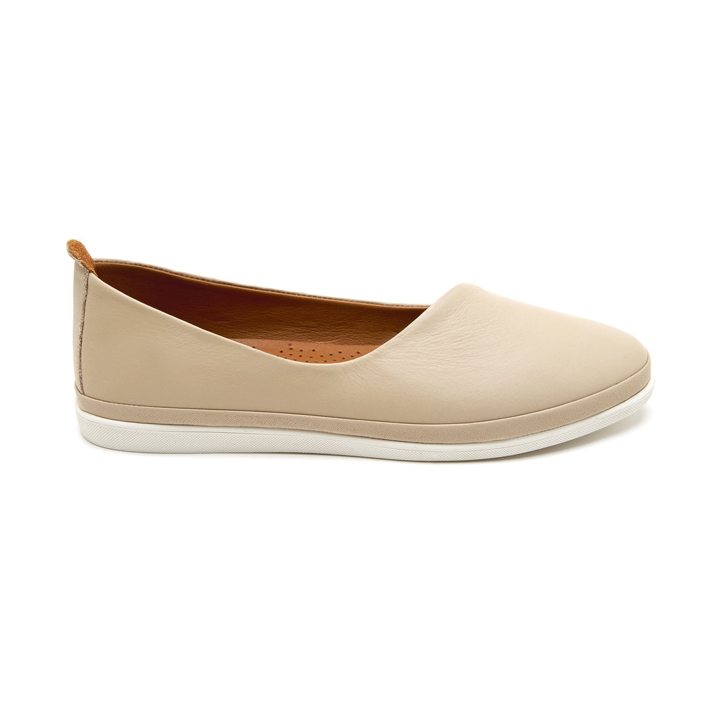 XXXRico DesaComfort Bej Kadın Deri Babet