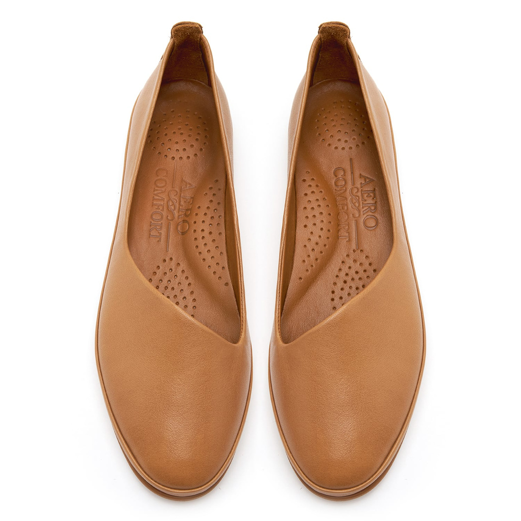 XXXRico DesaComfort Taba Kadın Deri Babet