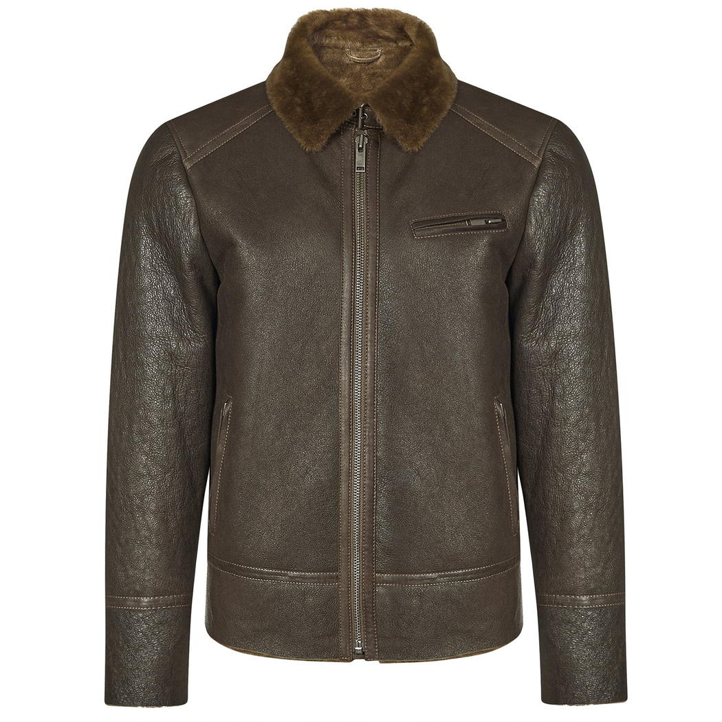 Yeşil Decenzio Erkek Kürk Mont