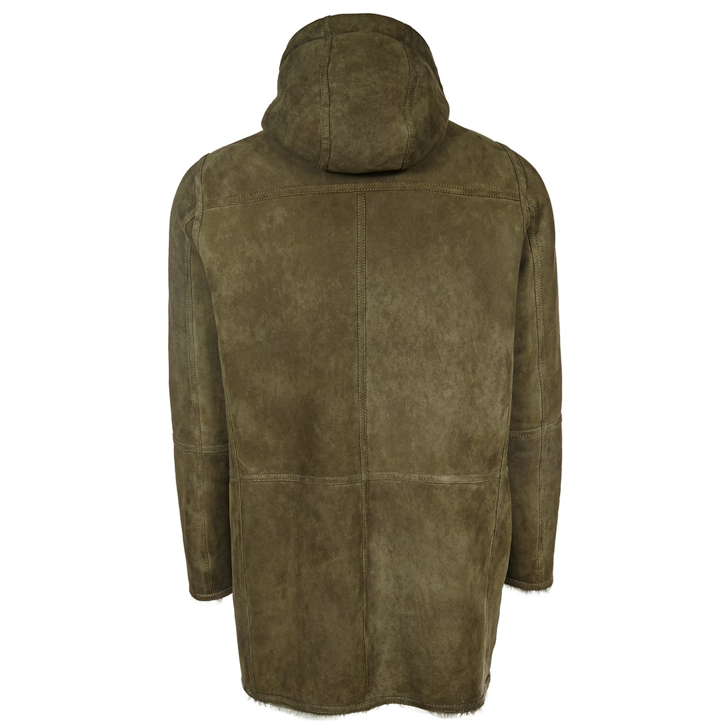 Yeşil Diocle Erkek Kürk Kaban