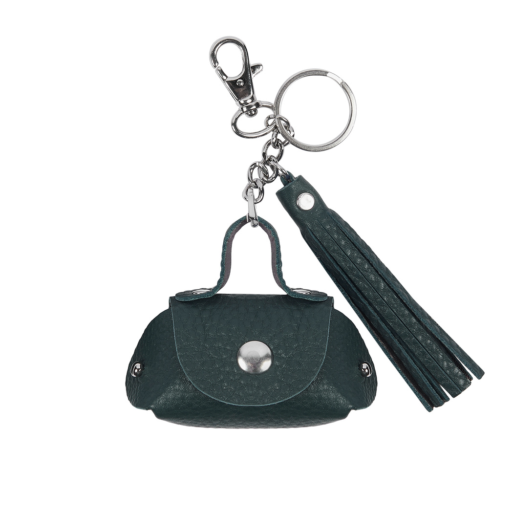 Yeşil Mini Deri Anahtarlık