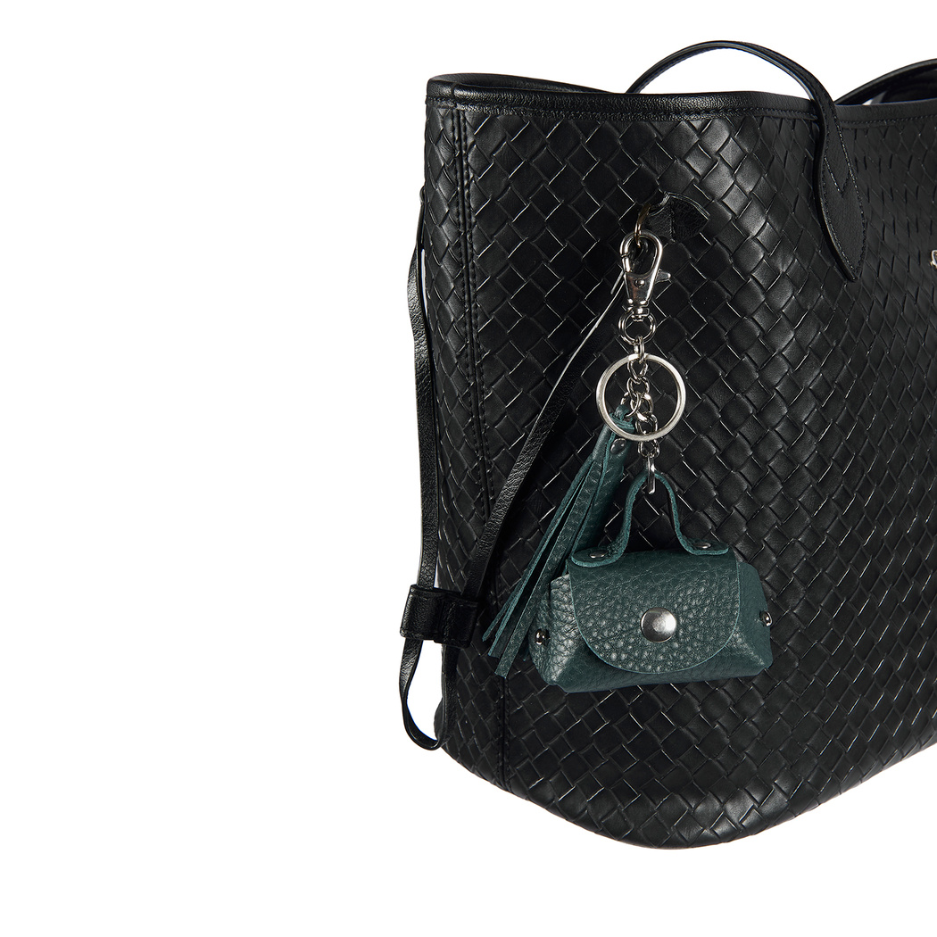 Yeşil Mini Deri Anahtarlık