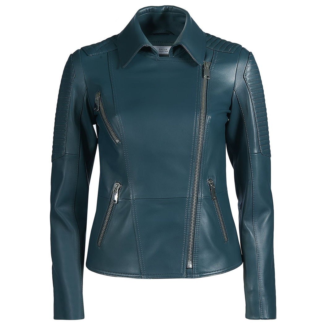 Yeşil Norma Kadın Deri Ceket