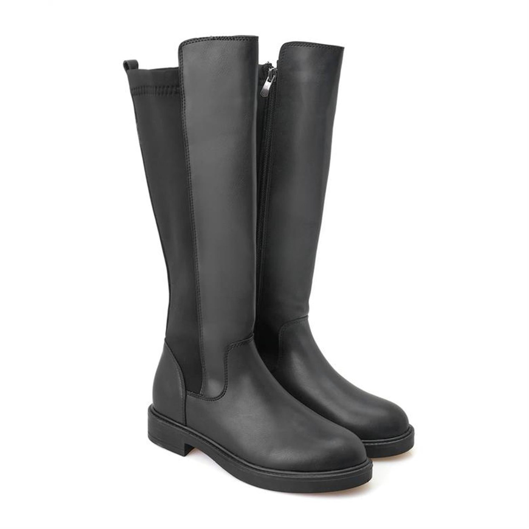 Zac Siyah Kadın Fermuarlı Çizme