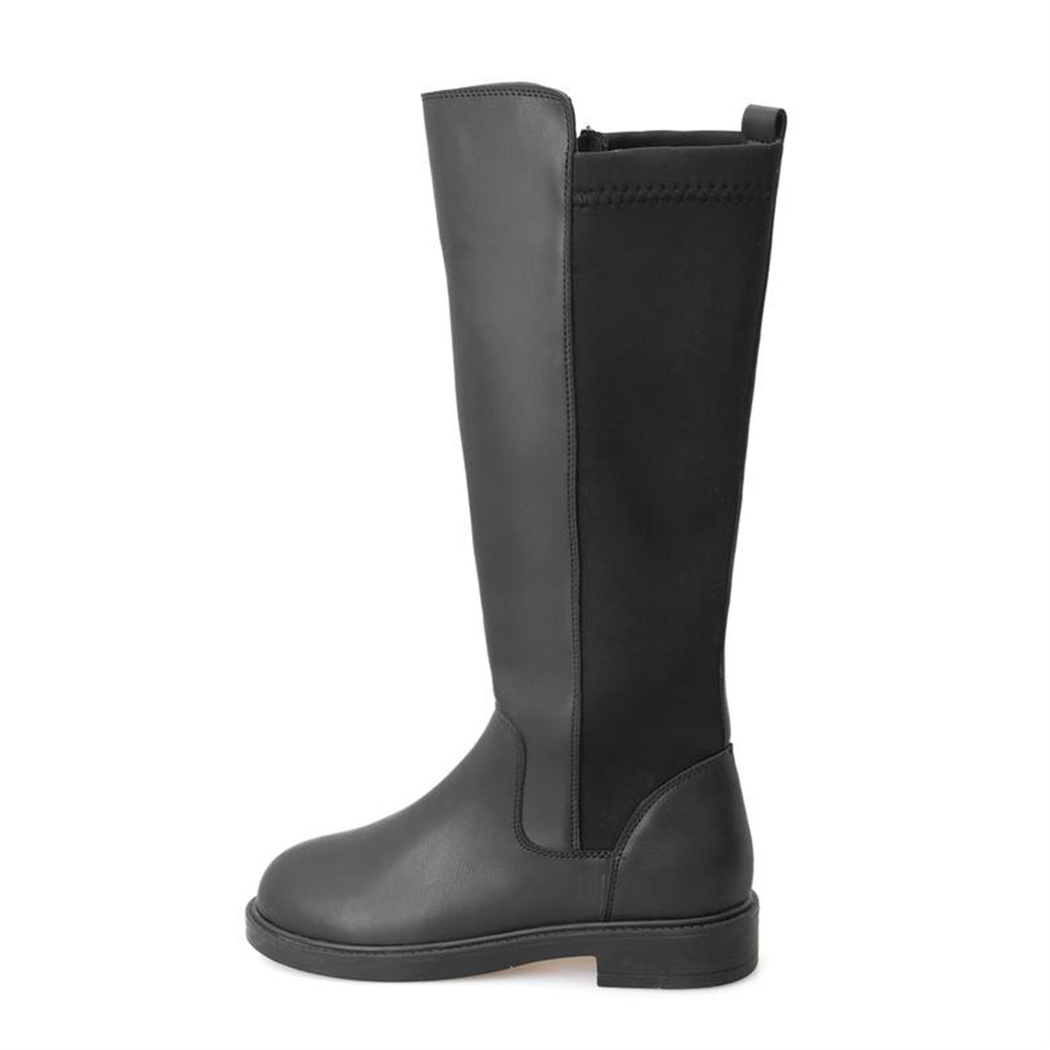 Zac Siyah Kadın Fermuarlı Çizme