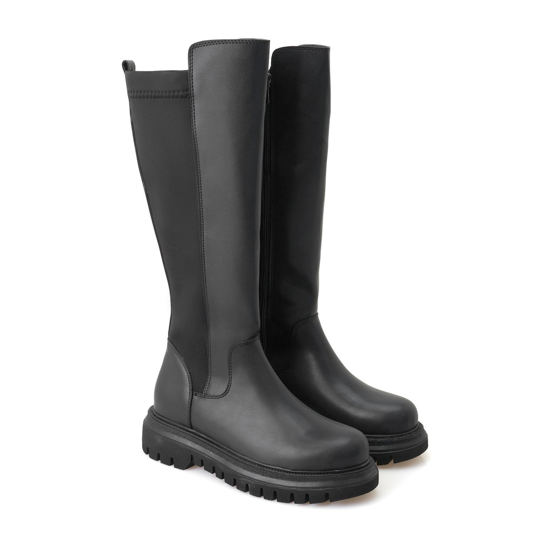 Zeljko Siyah Kadın Fermuarlı Çizme
