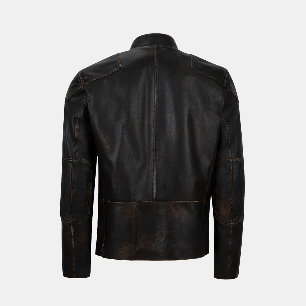 Zenon Konyak Erkek Vintage Deri Ceket