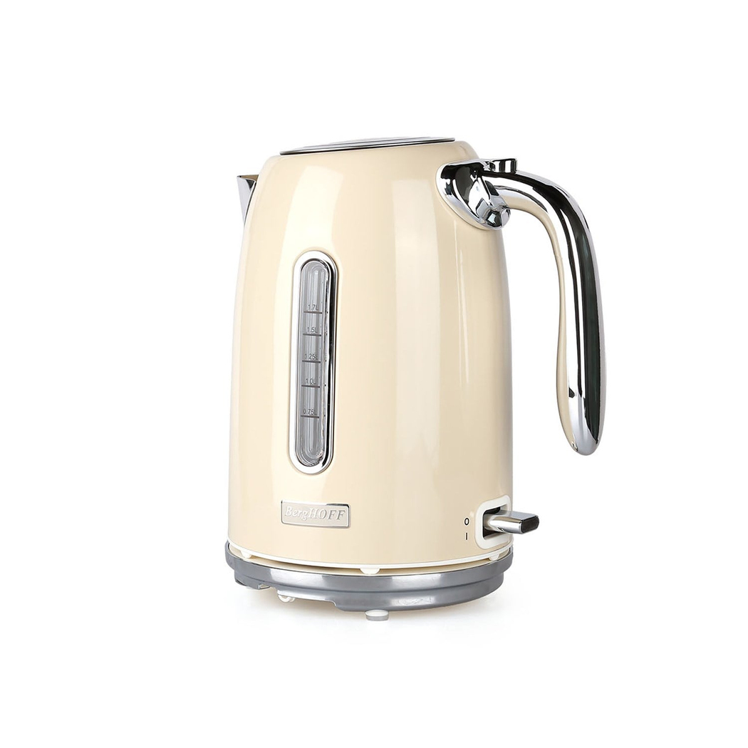 Berghoff Gem Retro 1.7 Litre Vanilya Krem Rengi Yeni Su Isıtıcısı (7950037)