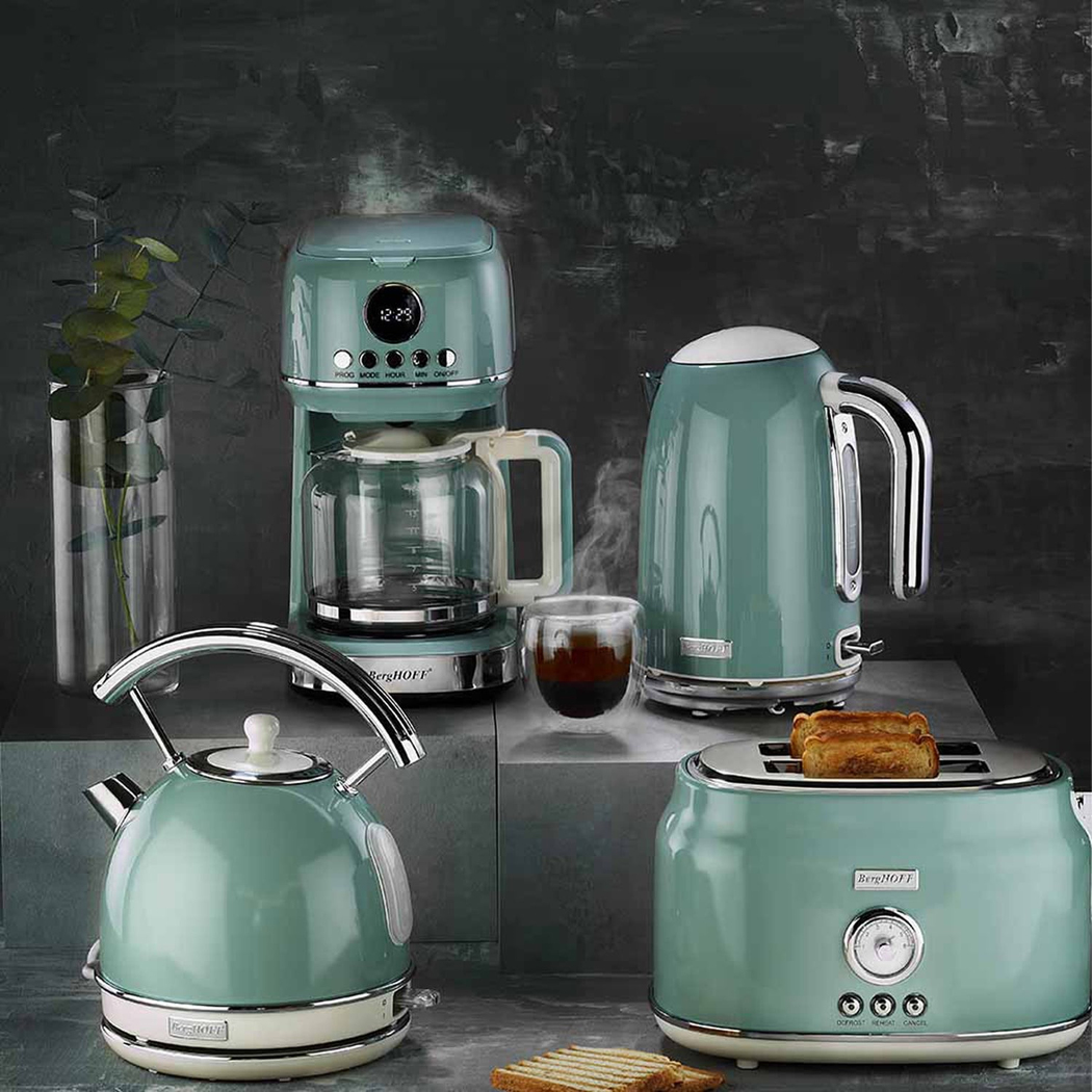 Berghoff Gem Retro Mint Yeşil Dört Dilim Ekmek Kızartma Makinesi (7950051)