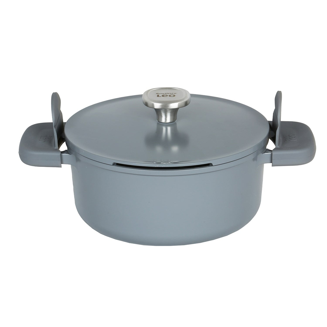 Berghoff Leo Phantom Kapaklı Yapışmaz Tencere 24 Cm-Gri (8501444)