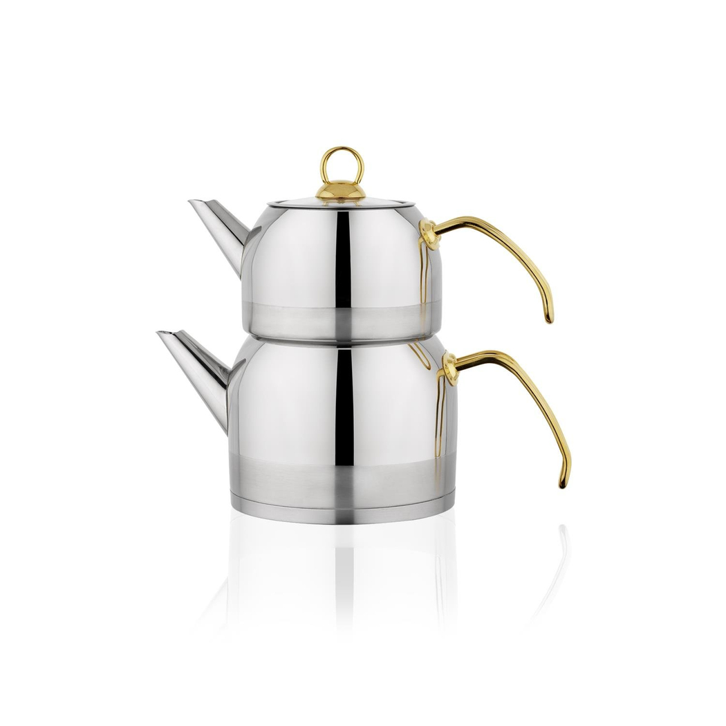 Schafer Ada Çaydanlık Takımı (Küçük Boy) 4 Parça-Gold