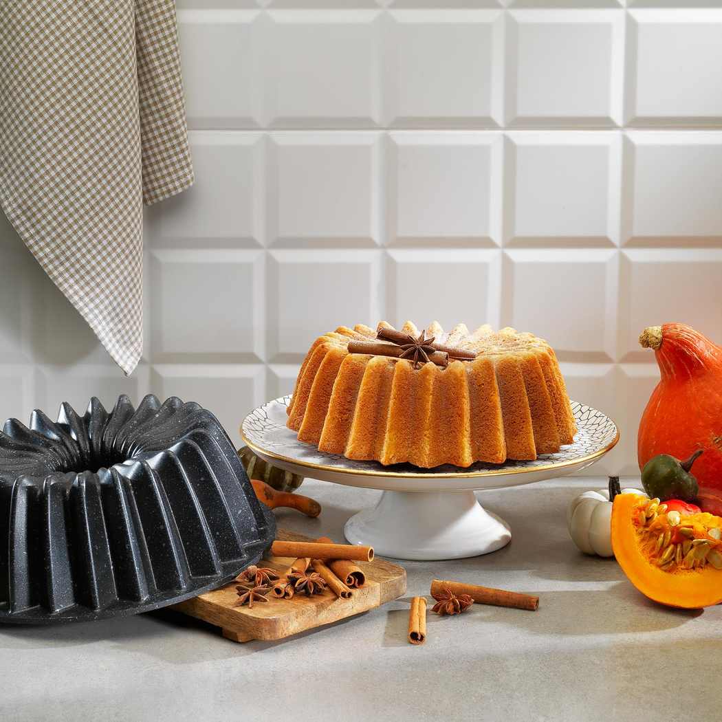 Schafer Black Stone Star Döküm Kek Kalıbı 1 Parça-Siyah